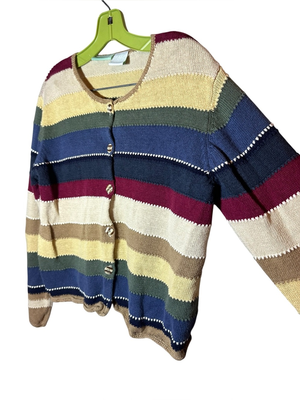 220 Hickory Knit Striped Sweater Womens size Medium - Picture 3 of 5
